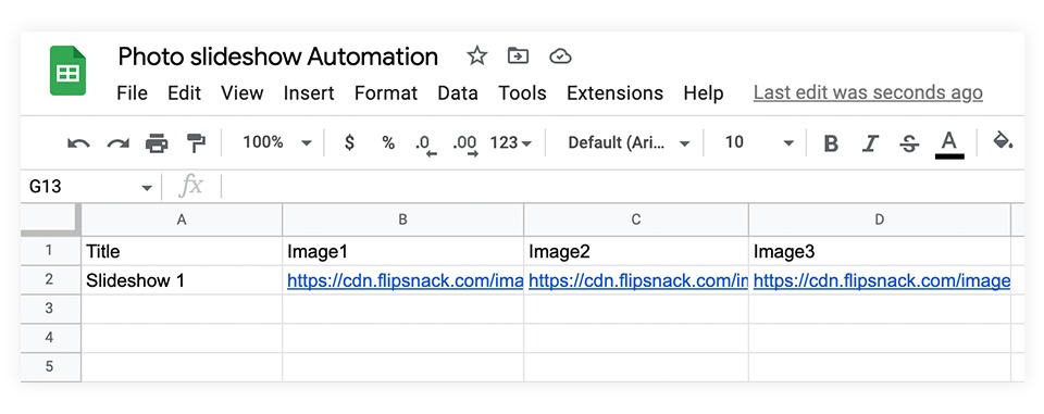 Creating a CSV with images in Google Spreadsheets
