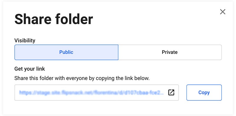 How to share your folder in Flipsnack