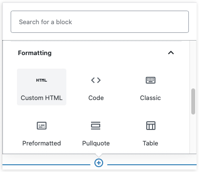 custom html in wordpress