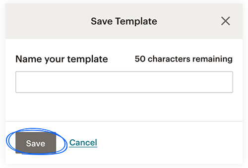 Saving the template design in Mailchimp