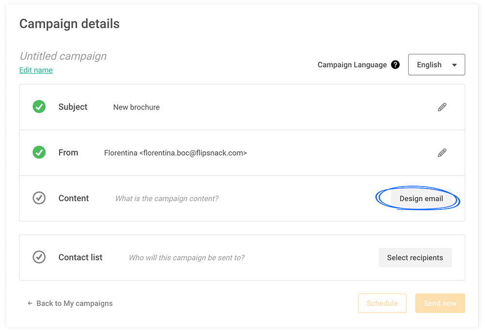 Design email in Mailjet