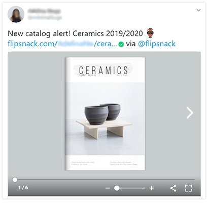 Example of a catalog shared on twitter