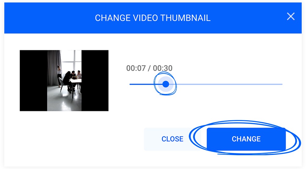 change video thumbnail adjustment in flipsnack